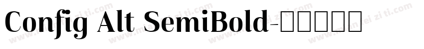 Config Alt SemiBold字体转换